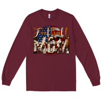Burgundy football mom Long Sleeve Tee - Jasminsmagicworld