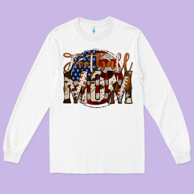 Football Mom Long Sleeve Tee Designed By Jasminsmagicworld