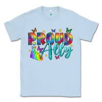 Dusty Blue Western Proud Ally Classic Tee - BundleAndBundleShop