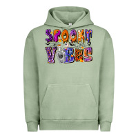 Pigment Oil Green Spooky Vibes Urban Hoodie - CowhideDigitalArt