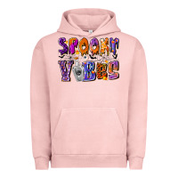Pigment Salmon Spooky Vibes Urban Hoodie - CowhideDigitalArt