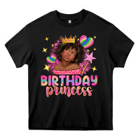 Black birthday princess with afro girl Heavy Core Tee - NancyCooperArtShop