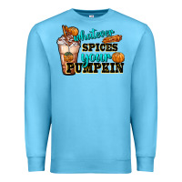 Ocean Blue whatever spice your pumpkin coffee cup Premium Sweatshirt - FaDigitalArtStudio