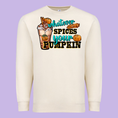 Whatever Spice Your Pumpkin Coffee Cup Premium Sweatshirt Designed By Fadigitalartstudio