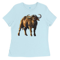 Baby Blue Buffalo Ladies Tee - LillyAllenDesigns