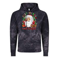 Cloud Black Stay Merry and bright Christmas with santa Vintage Hoodie - NancyCooperArtShop