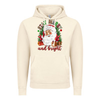 Vintage Artic Stay Merry and bright Christmas with santa Vintage Hoodie - NancyCooperArtShop