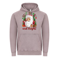 Vintage Zinc Stay Merry and bright Christmas with santa Vintage Hoodie - NancyCooperArtShop