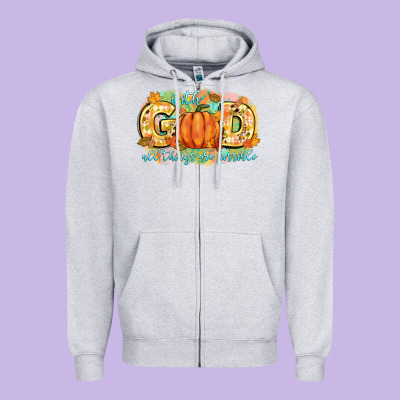 With God All Things Are Possible Zipper Hoodie Designed By Cowgirlartshop