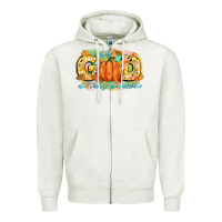 Oatmeal Heather with god all things are possible Zipper Hoodie - CowGirlArtShop