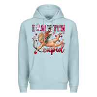 Blue Mist i am with cupid Premium Hoodie - OliviaCreatesArt