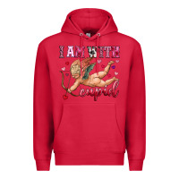 Cardinal i am with cupid Premium Hoodie - OliviaCreatesArt