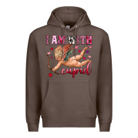 Coffee i am with cupid Premium Hoodie - OliviaCreatesArt