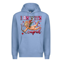 Colony Blue i am with cupid Premium Hoodie - OliviaCreatesArt