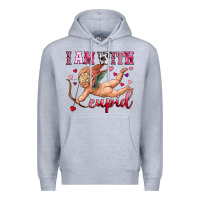 Heather Grey i am with cupid Premium Hoodie - OliviaCreatesArt