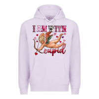 Lilac i am with cupid Premium Hoodie - OliviaCreatesArt