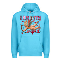Ocean Blue i am with cupid Premium Hoodie - OliviaCreatesArt