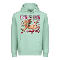 Seafoam i am with cupid Premium Hoodie - OliviaCreatesArt