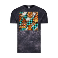 Cloud Black thanksgiving gnomies with leopard and tartan seamless pattern bbs Vintage Tee - BundleAndBundleShop