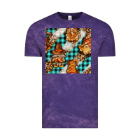 Cloud Purple thanksgiving gnomies with leopard and tartan seamless pattern bbs Vintage Tee - BundleAndBundleShop