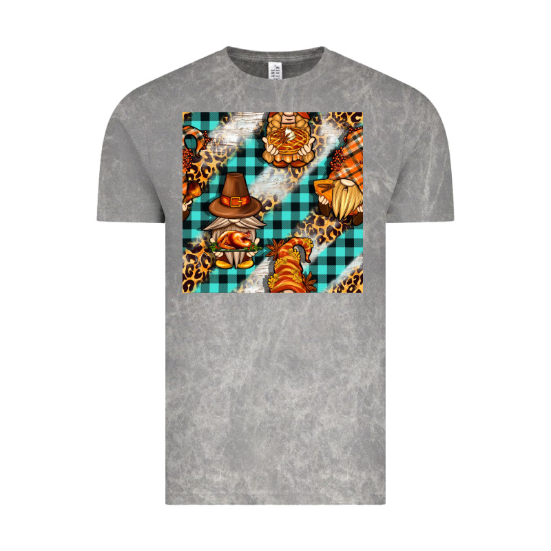 Thanksgiving Gnomies With Leopard And Tartan Seamless Pattern Bbs Vintage Tee by BundleAndBundleShop | Teevron