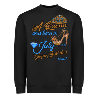 Black A Queen Was Born In July 24th Happy Birthday Heavyweight Sweatshirt - Bettercallsaul