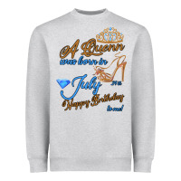 A Queen Was Born In July 24th Happy Birthday Heavyweight Sweatshirt | Teevron