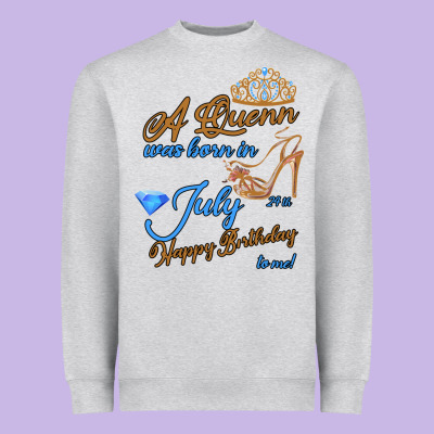 A Queen Was Born In July 24th Happy Birthday Heavyweight Sweatshirt Designed By Bettercallsaul