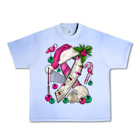 Grape Ice Pink Christmas Breast Cancer Ribbon Volleyball Urban Heavy Tee - BundleAndBundleShop