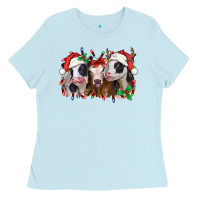 Baby Blue funny christmas heifers Ladies Tee - Jasminsmagicworld