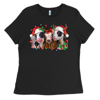 Black funny christmas heifers Ladies Tee - Jasminsmagicworld