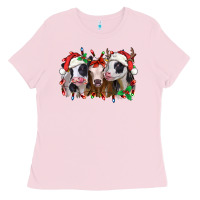 Bubblegum Pink funny christmas heifers Ladies Tee - Jasminsmagicworld
