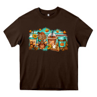 Chocolate Brown thanksgiving coffee Heavy Core Tee - Jasminsmagicworld