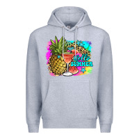 Heather Grey hello summer Premium Hoodie - JahusDesignShop