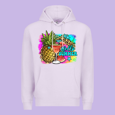 Hello Summer Premium Hoodie Designed By Jahusdesignshop