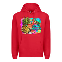 Red hello summer Premium Hoodie - JahusDesignShop