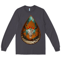 Smoke leopard bullskull teardrop earrings Long Sleeve Tee - Jasminsmagicworld