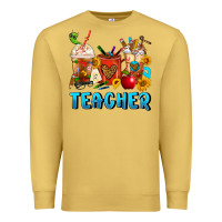 Antique Gold Teacher Coffee Cups Premium Sweatshirt - FaDigitalArtStudio