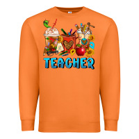 Carrot Teacher Coffee Cups Premium Sweatshirt - FaDigitalArtStudio