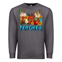 Charcoal Heather Teacher Coffee Cups Premium Sweatshirt - FaDigitalArtStudio