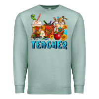 Seafoam Teacher Coffee Cups Premium Sweatshirt - FaDigitalArtStudio