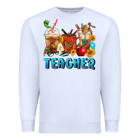 White Teacher Coffee Cups Premium Sweatshirt - FaDigitalArtStudio
