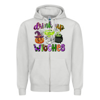 Dove Grey drink up witches Zipper Hoodie - CowGirlArtShop
