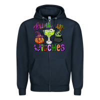 Navy drink up witches Zipper Hoodie - CowGirlArtShop