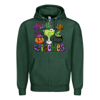 Sports Green drink up witches Zipper Hoodie - CowGirlArtShop