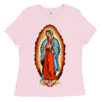 Bubblegum Pink our new lady of guadalupe Ladies Tee - BarkalooDesign