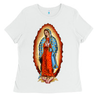 White our new lady of guadalupe Ladies Tee - BarkalooDesign
