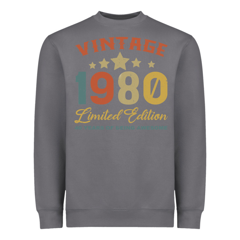 Vintage 1980 Clothes 40 Years Old Retro 40th Birthday Heavyweight Sweatshirt by Bettercallsaul | Teevron