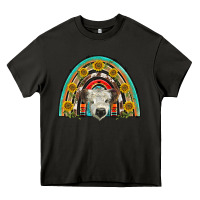 Asphalt scottish white calf  rainbow Heavy Core Tee - BarkalooDesign