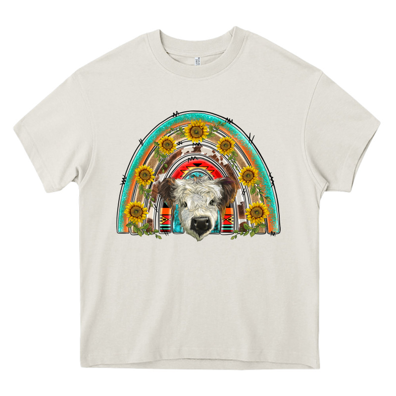 Scottish White Calf  Rainbow Heavy Core Tee by BarkalooDesign | Teevron